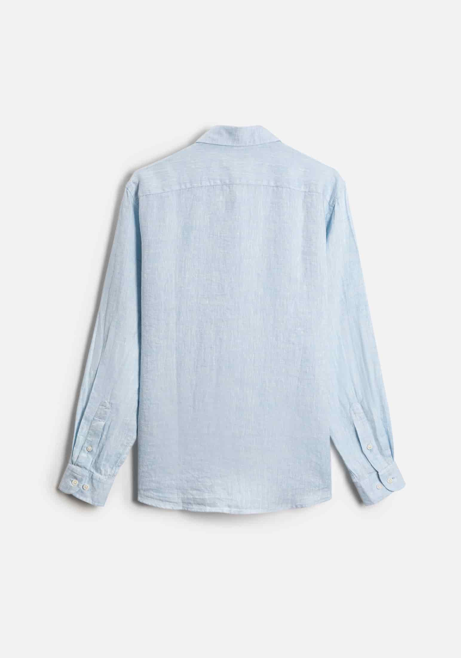Camisa Lino CBD Azul Celeste L-Atn - miniatura 4