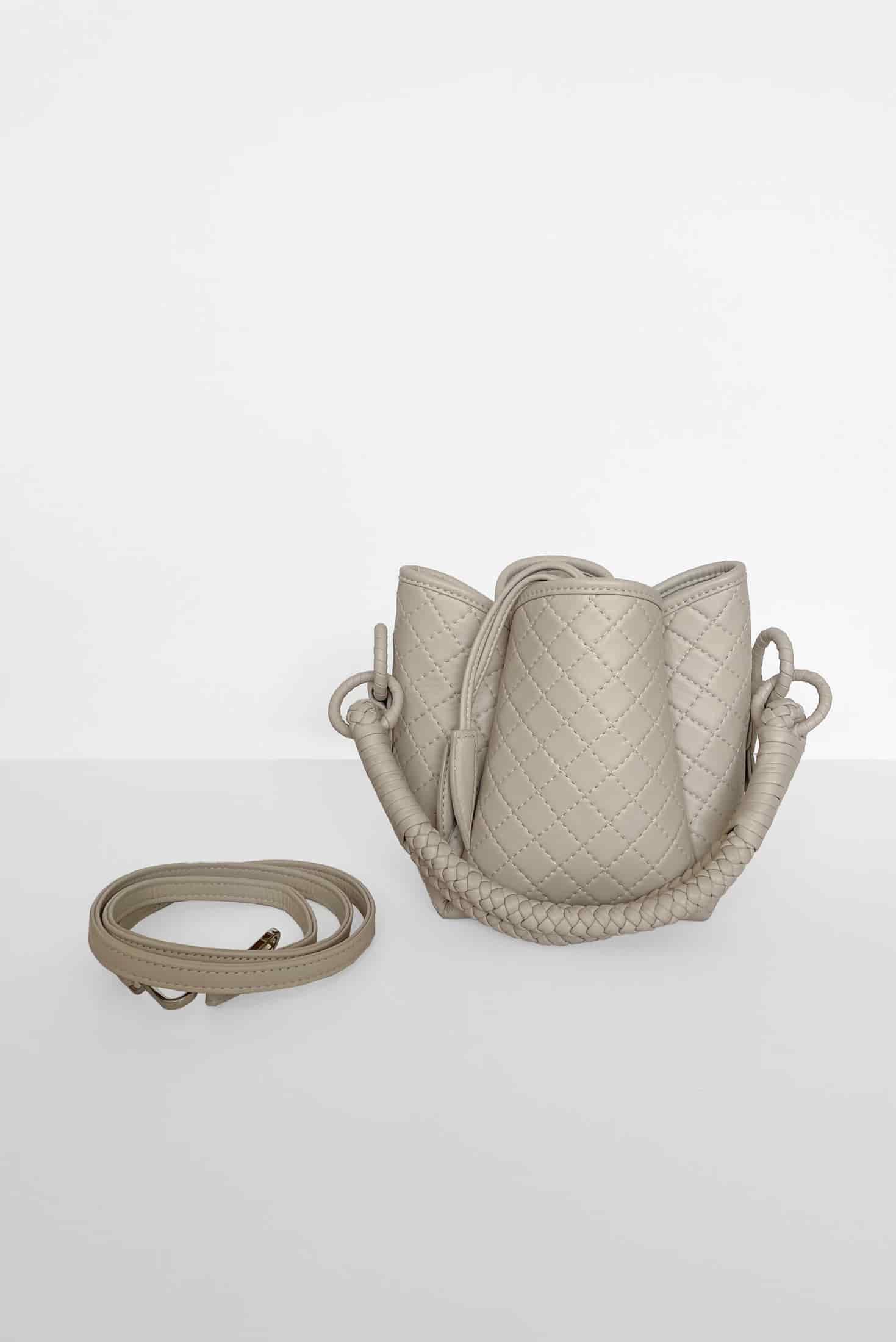 Tulip Mini Bucket Bag, Off-white - miniatura 4