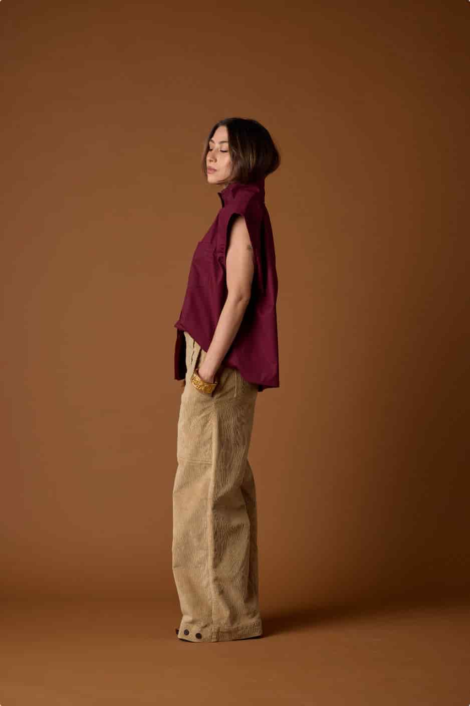 Tinto Funnel-Neck Shirt | Vino - miniatura 3