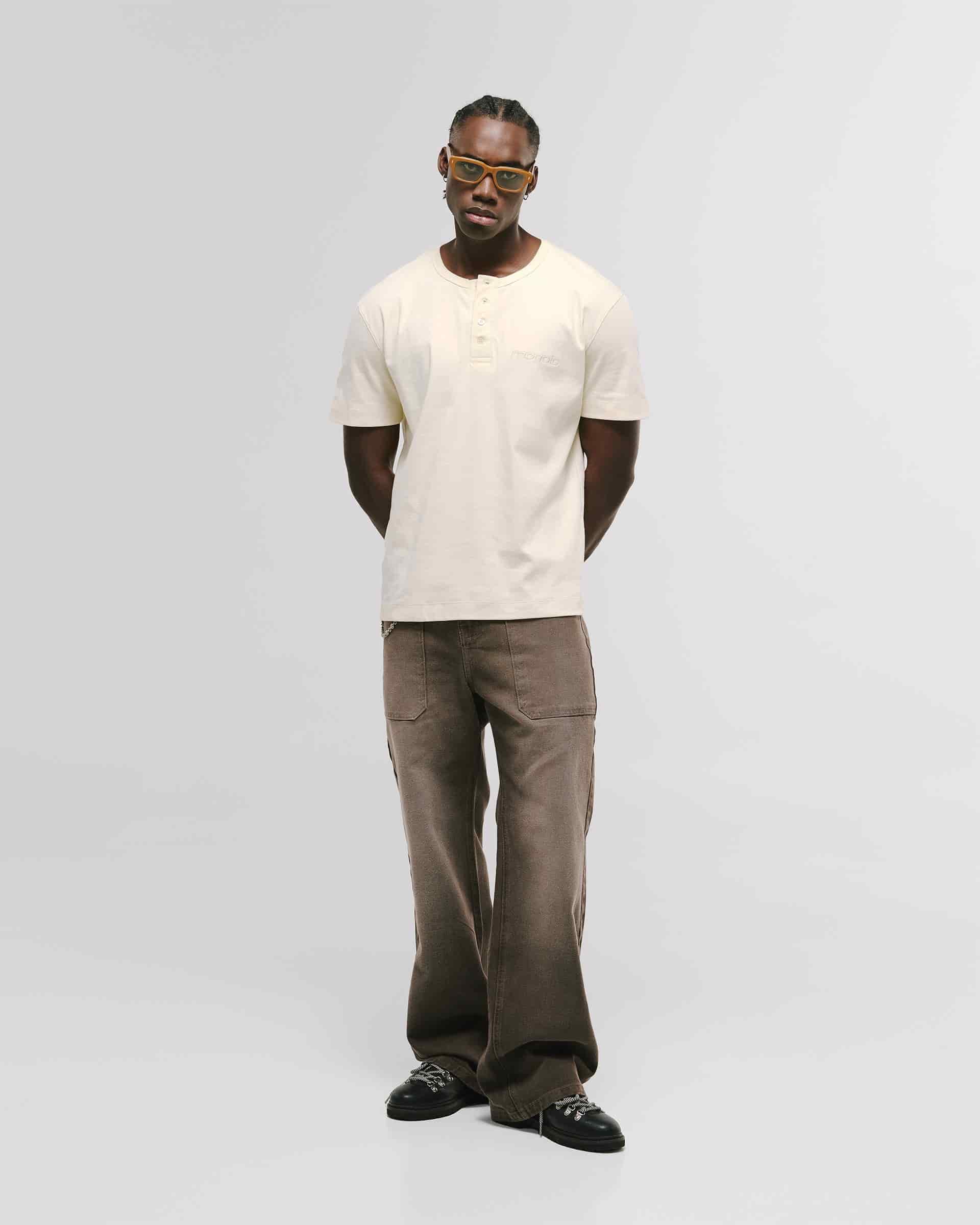 Camiseta Henley – Off White - miniatura 7