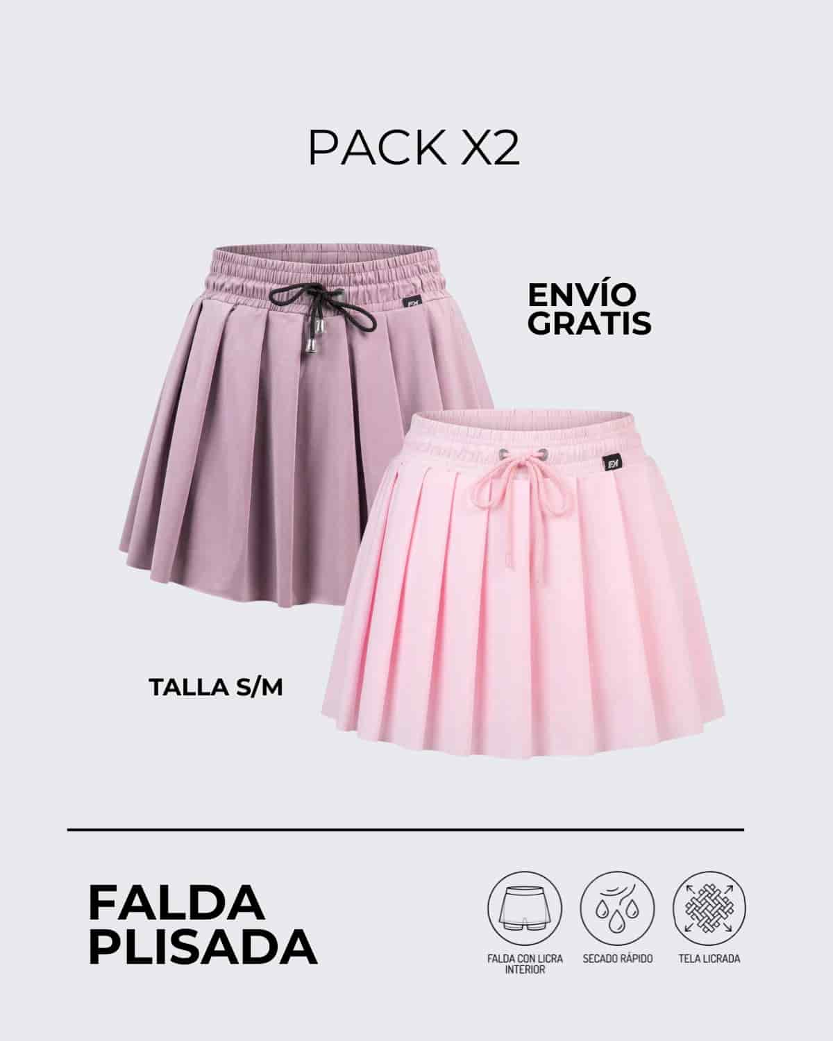 Pack X2 Falda Plisada┃KAYBU REF.02315 - miniatura 4