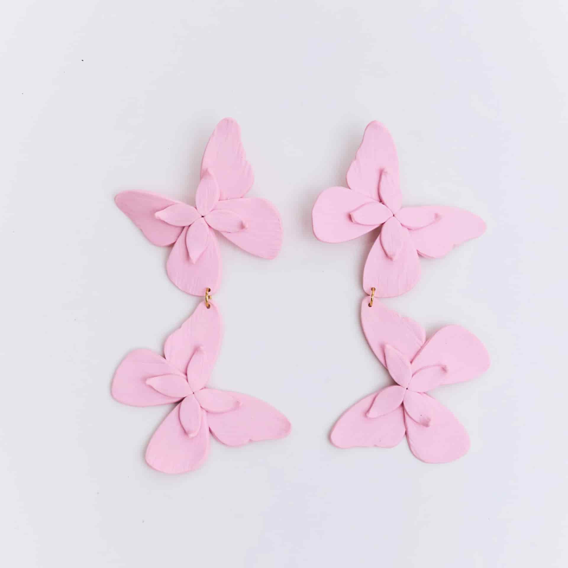 Aretes Alas en Flor Doble - miniatura 5