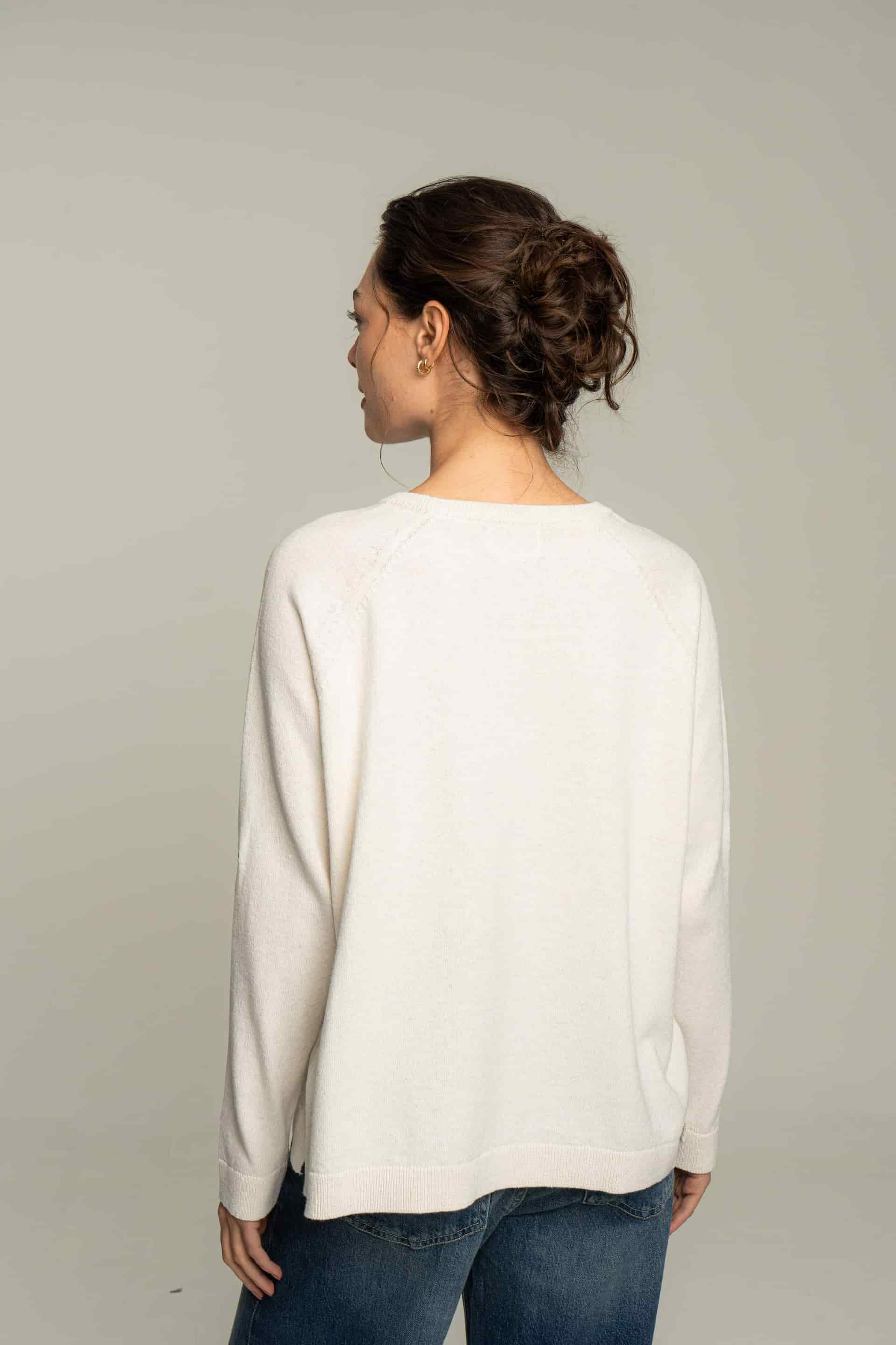 Sweater flores bordadas - crudo - miniatura 4