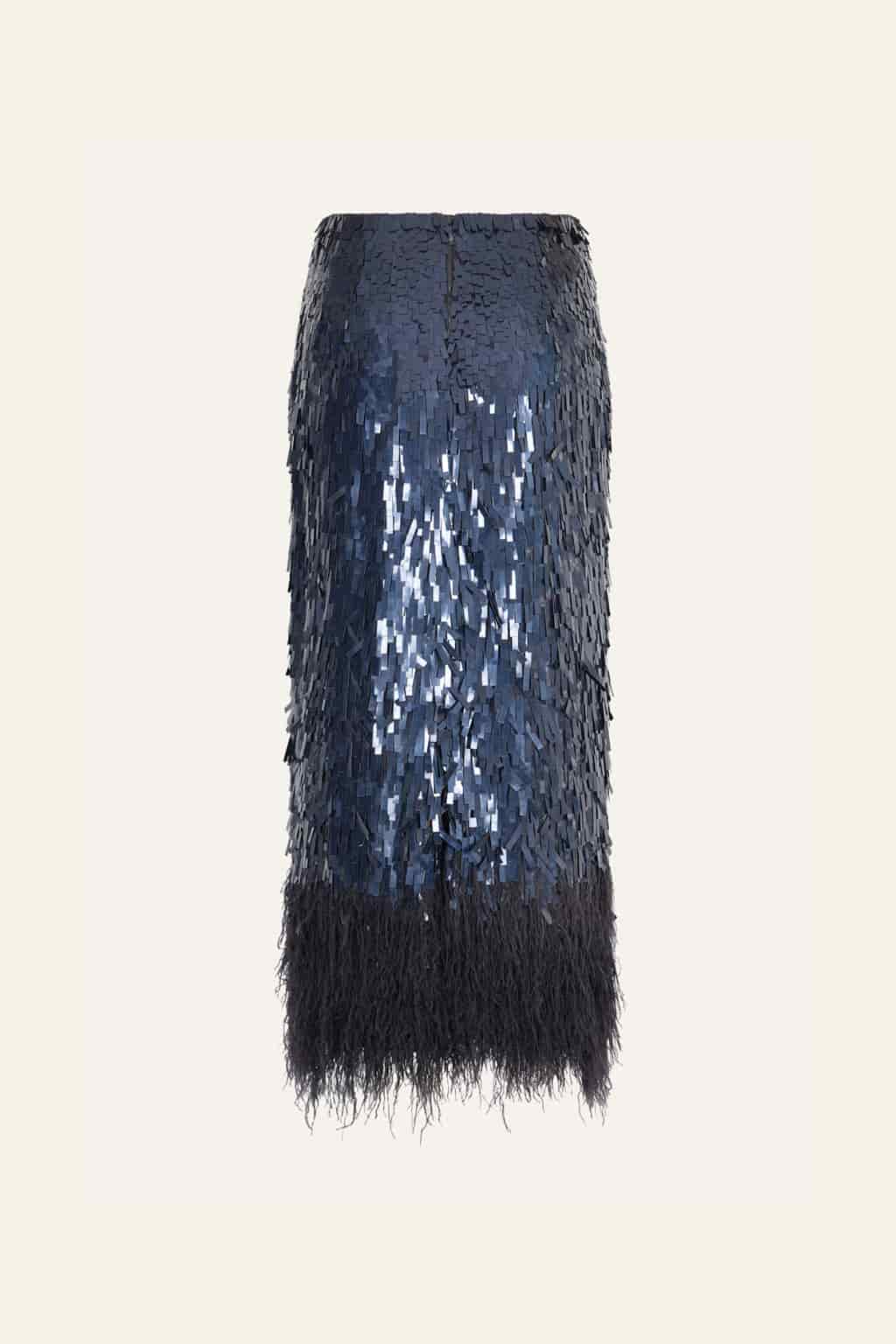 Visually Engaging Skirt in Midnight Blue - miniatura 2