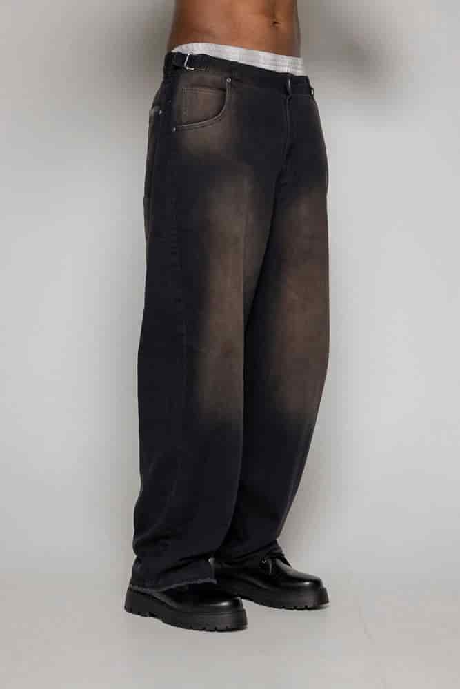 Baggy Courage Negro Desgastes - miniatura 8