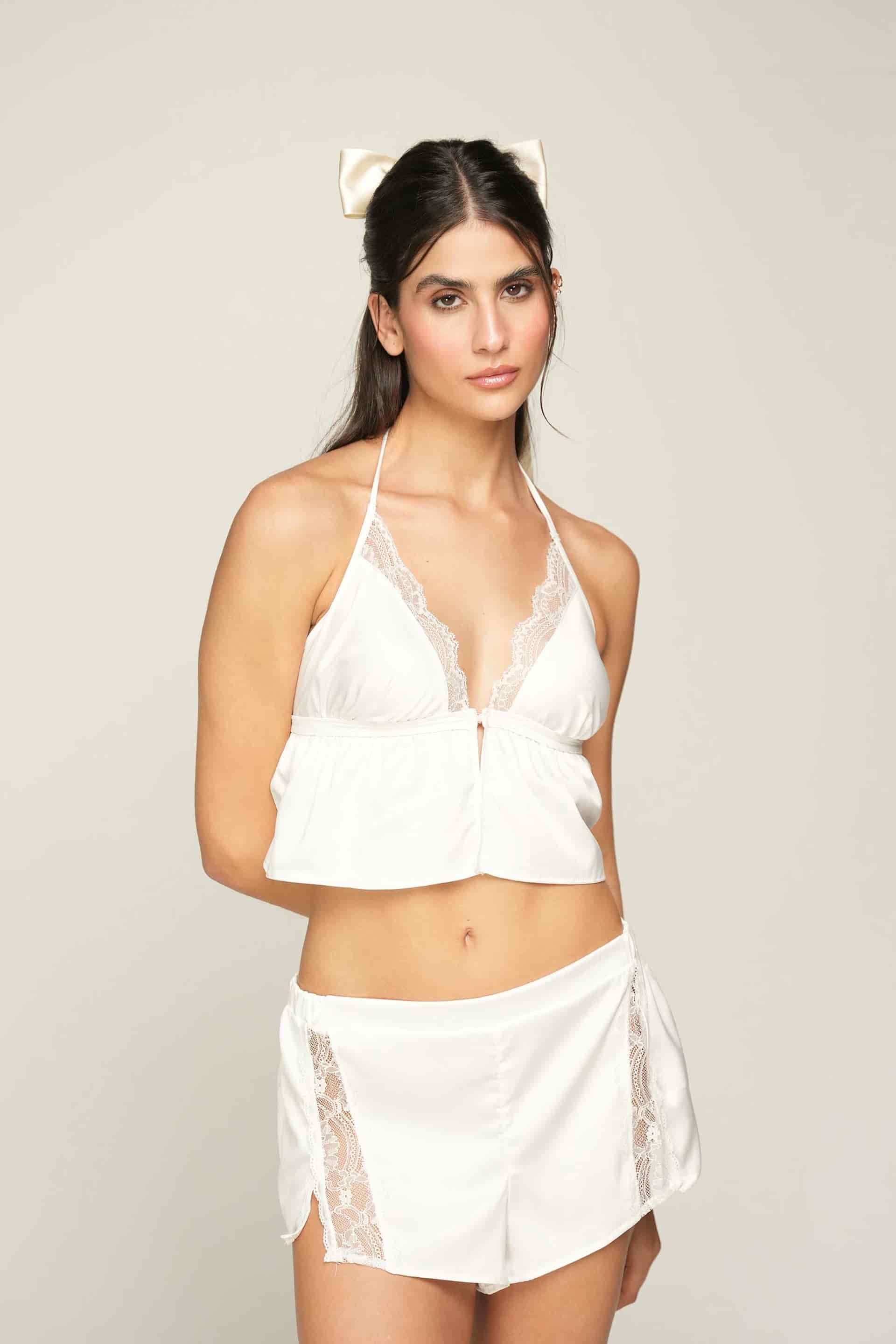 PIJAMA SHORT ELLIPSE BY SARA RESTREPO  CRUDO - miniatura 1