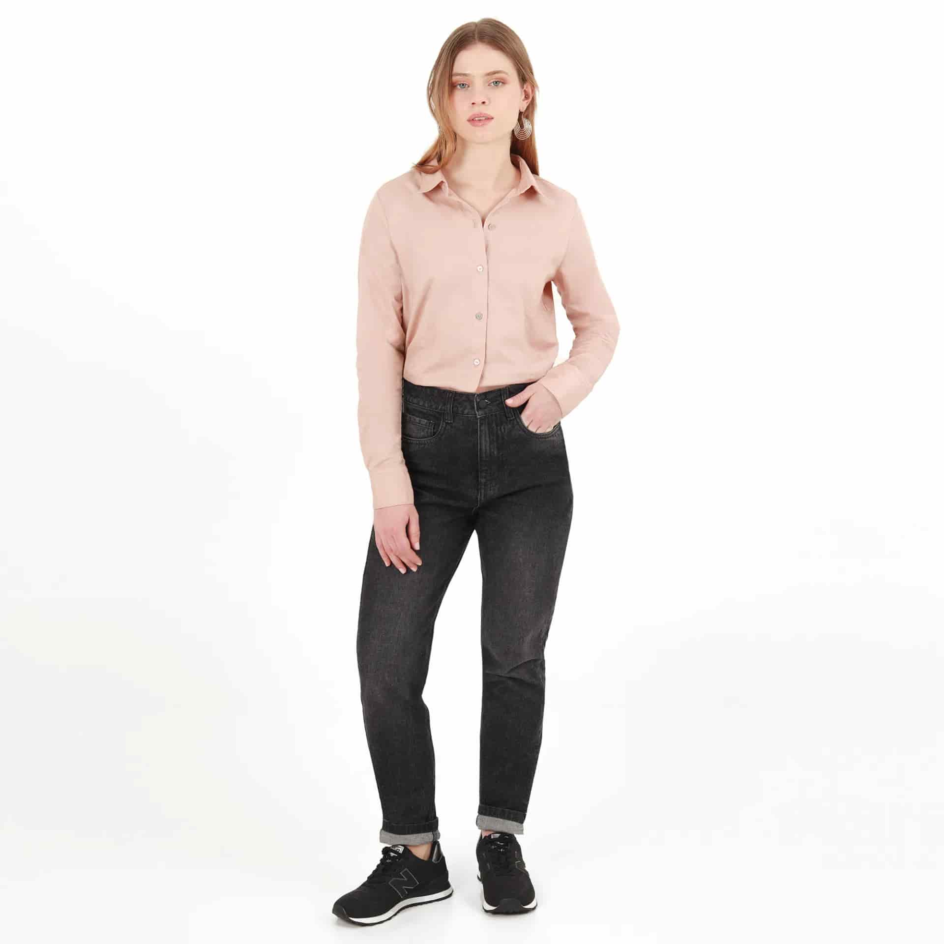Jean Mom Tiro Alto Bota Skinny - miniatura 1