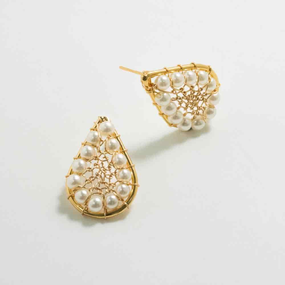 Aretes Topo Silueta Dorado - miniatura 3