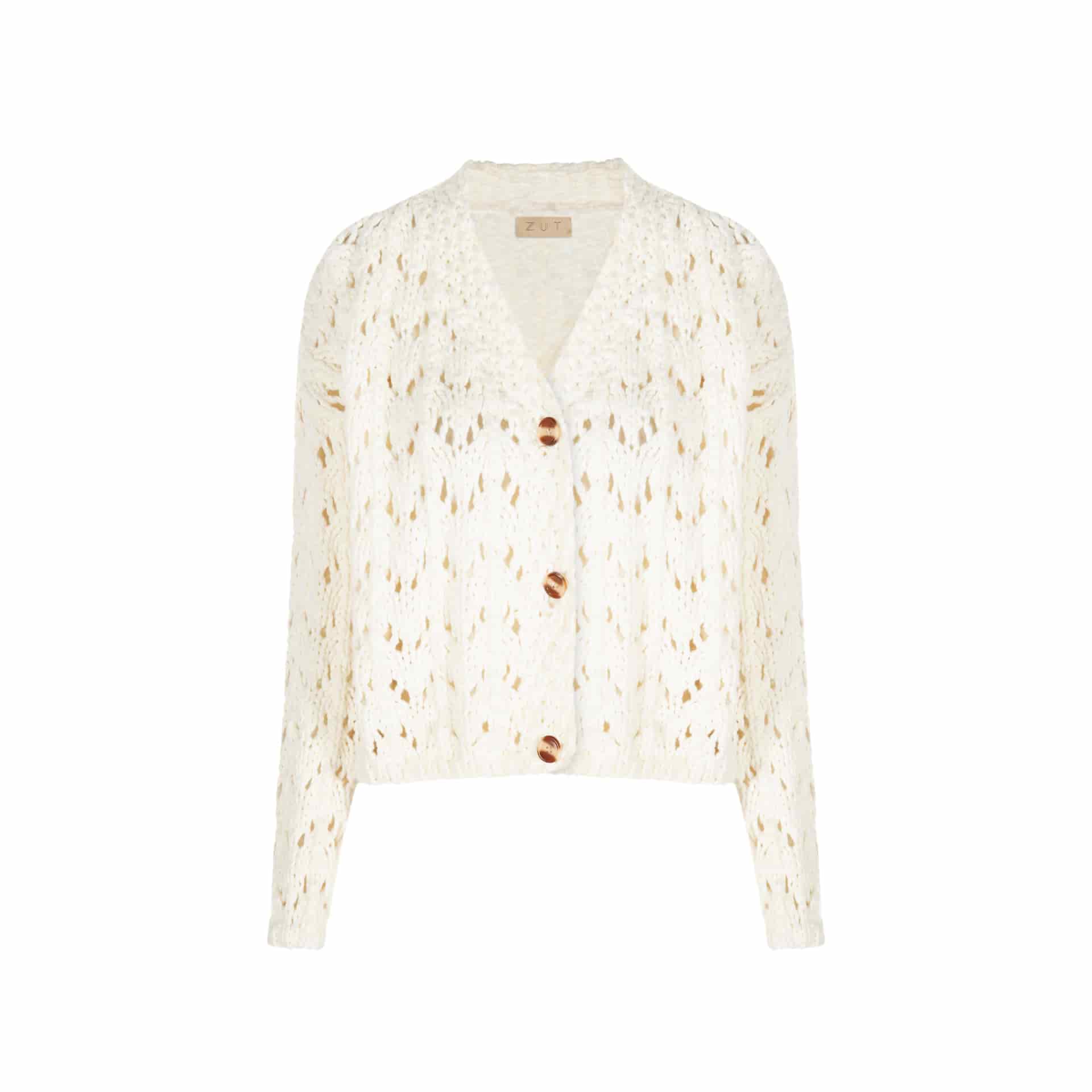 OPEN PIPE MESH FABRIC SWEATER - miniatura 1