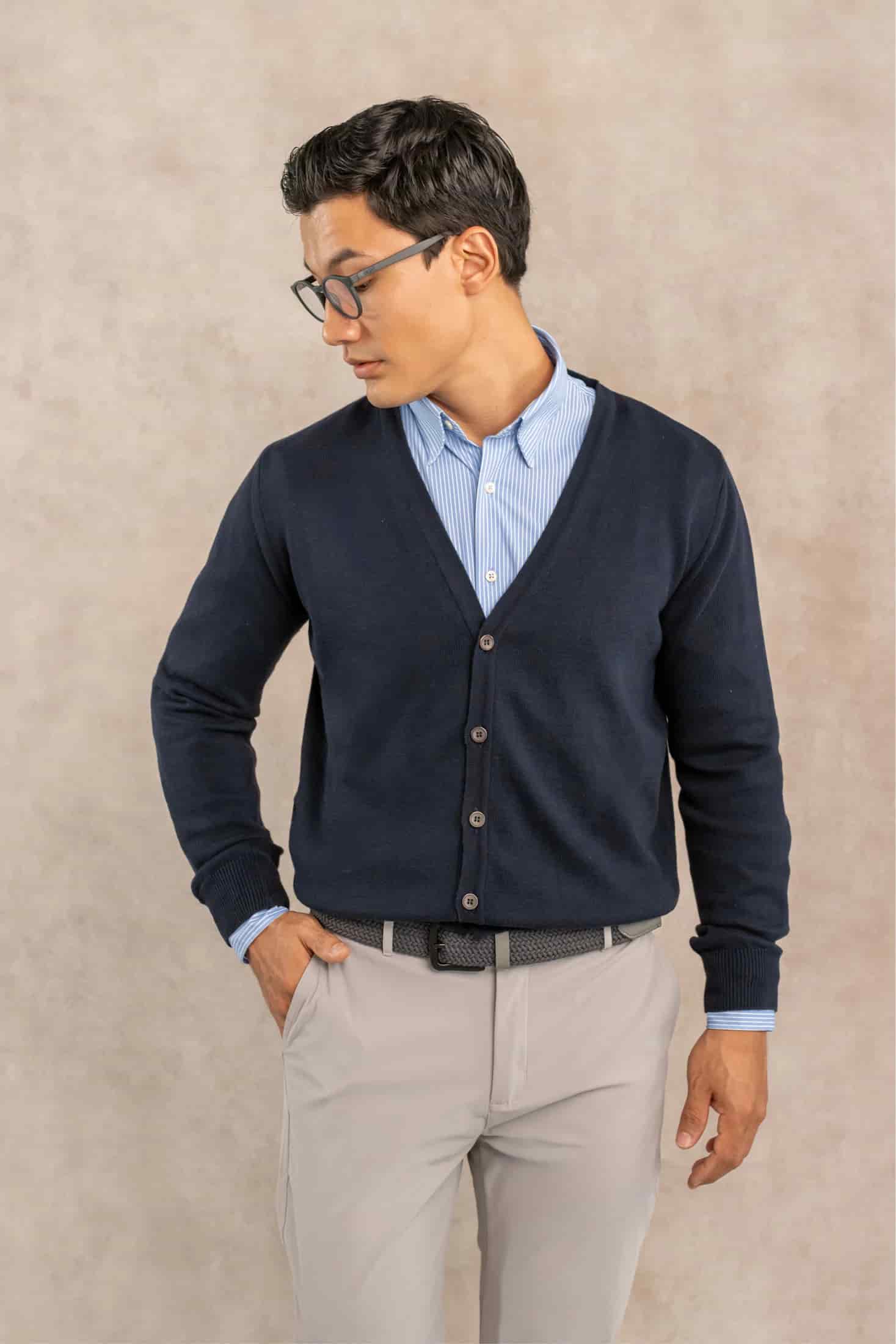 Cardigan Tejido Azul Oscuro - miniatura 8
