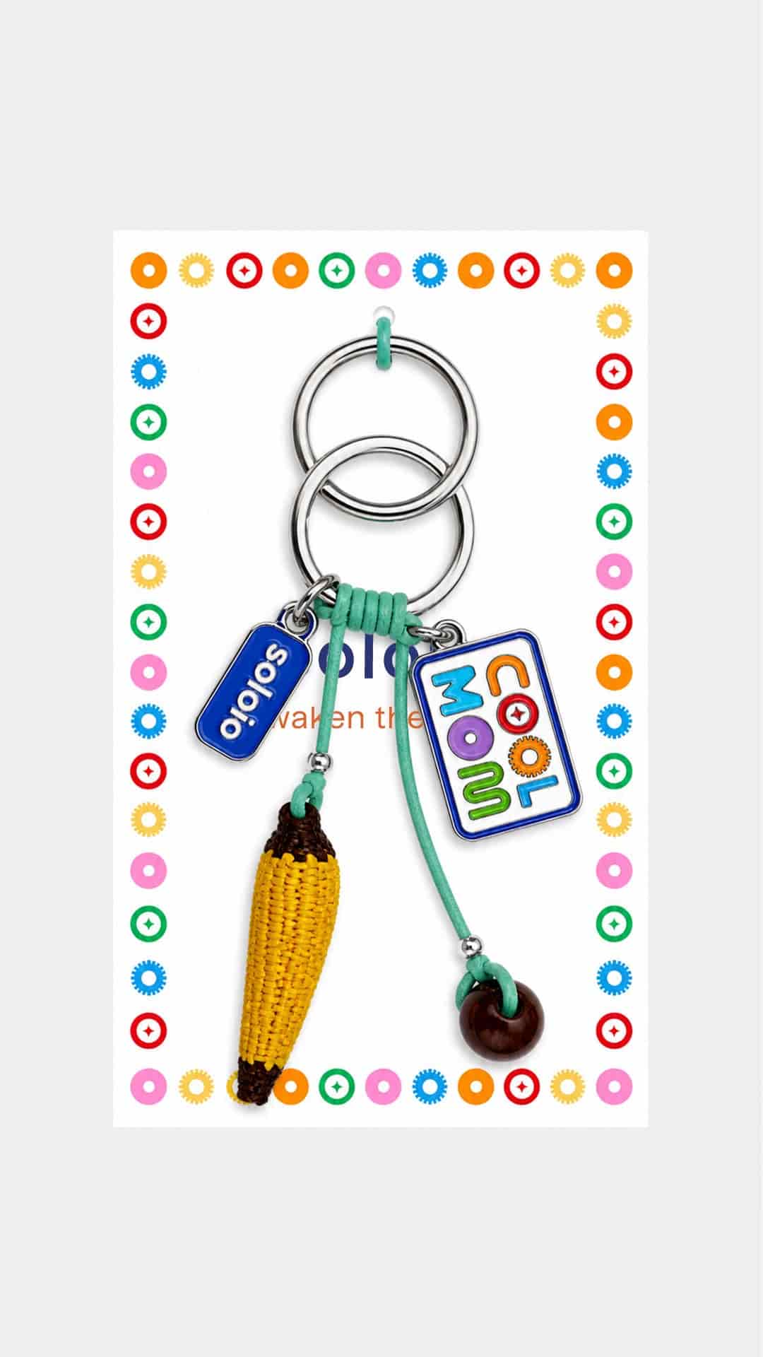 Iraca palm banana keychain "Cool Mom" - miniatura 1