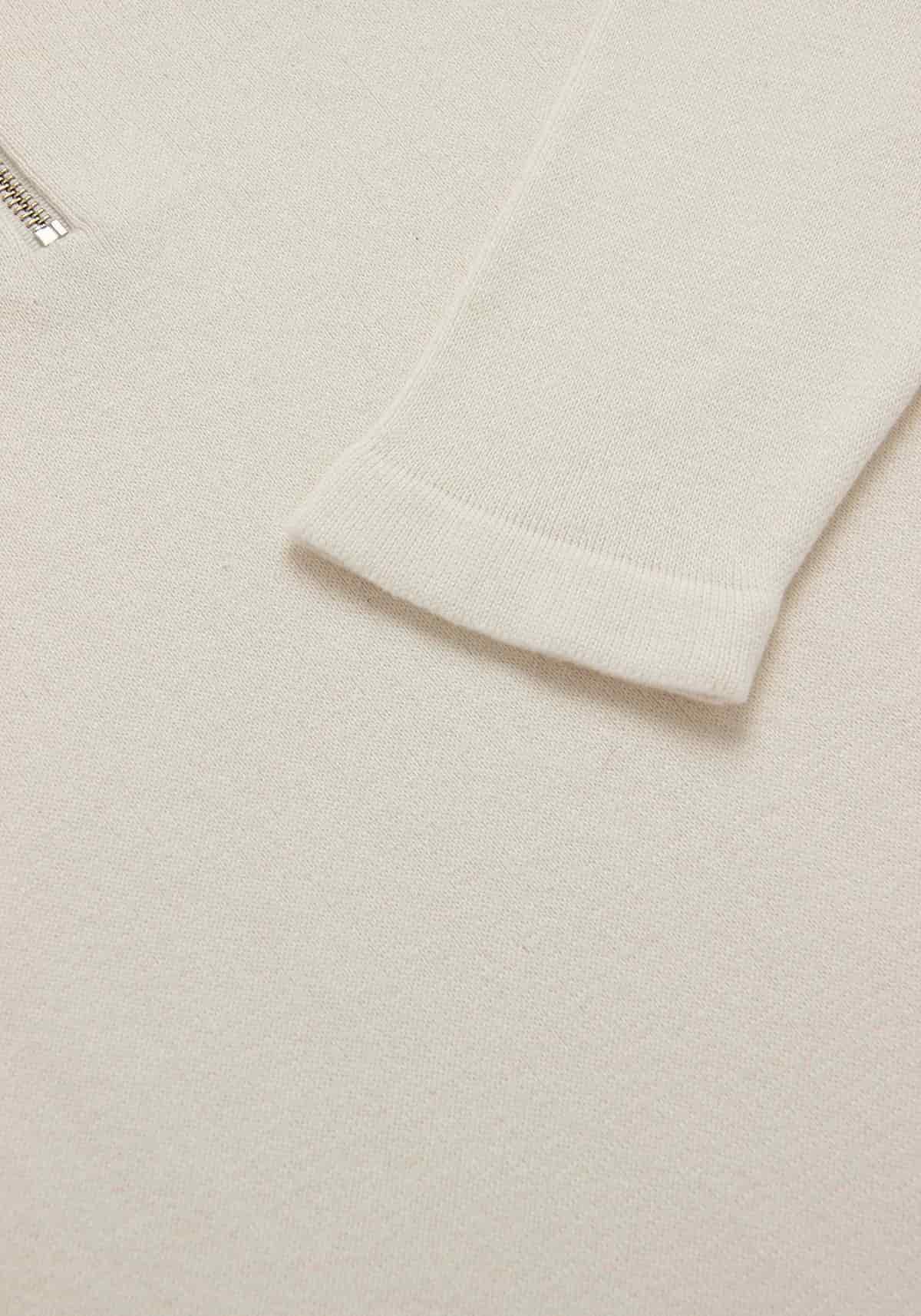 Saco Camisero Half Zip Algodón Crema - miniatura 3