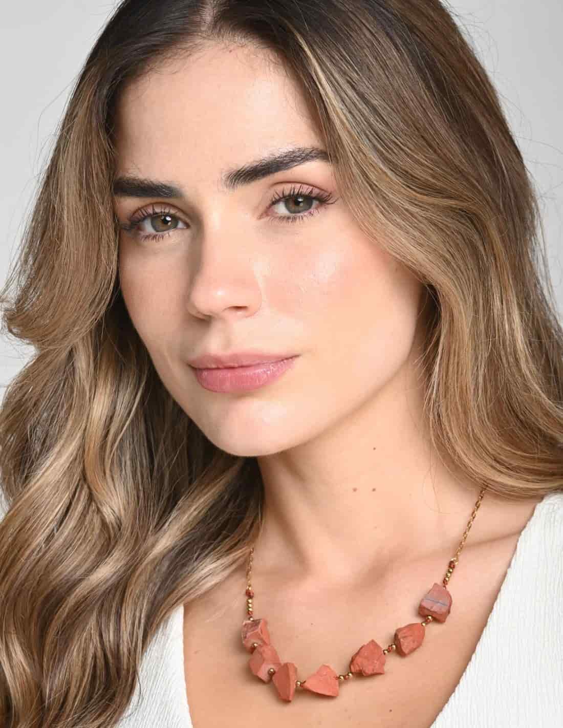 Collar Narella Red Jasper + Ochre - miniatura 1
