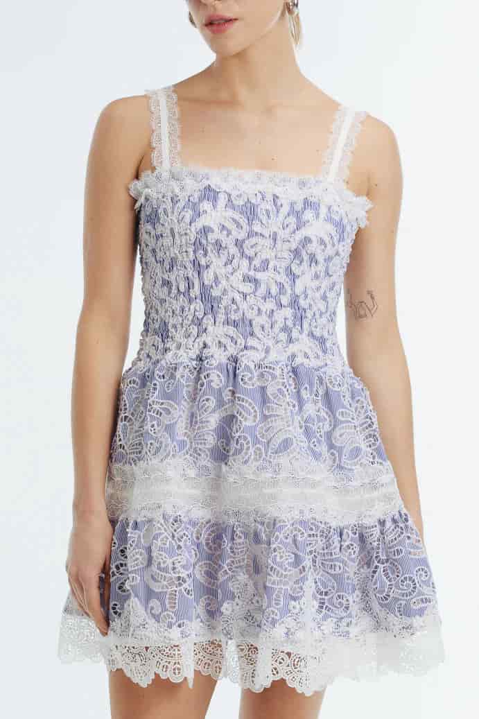 AERIN MINI DRESS BLUE - miniatura 4