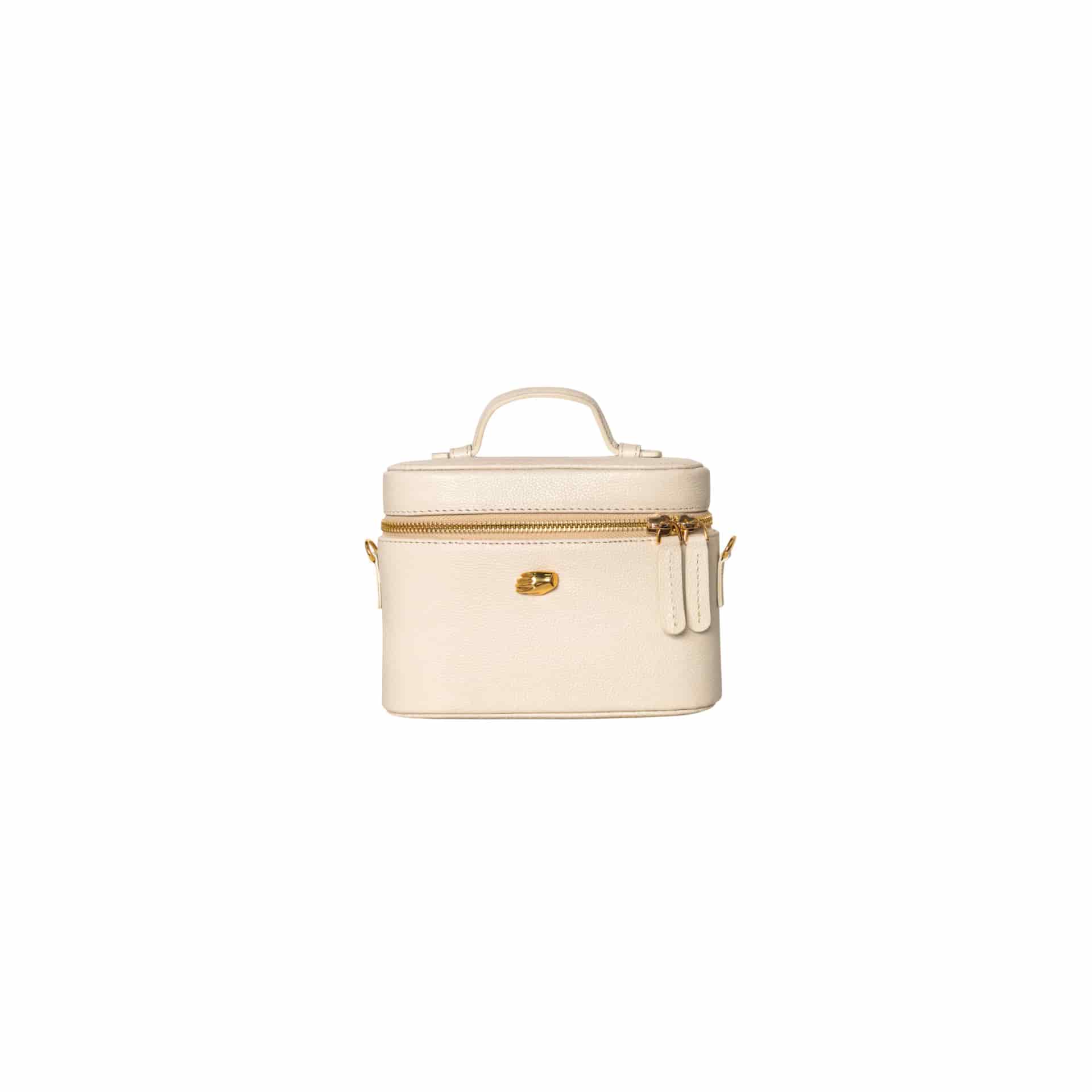 Petite Voyager Cream Leather Bag - miniatura 7