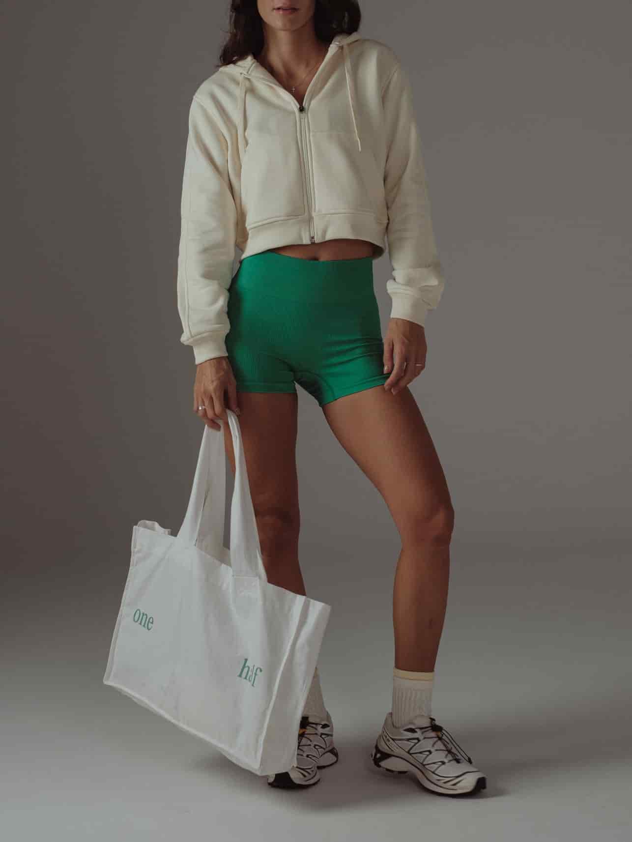 TOTE BAG - SOFT WHITE & BRIGHT GREEN - miniatura 10