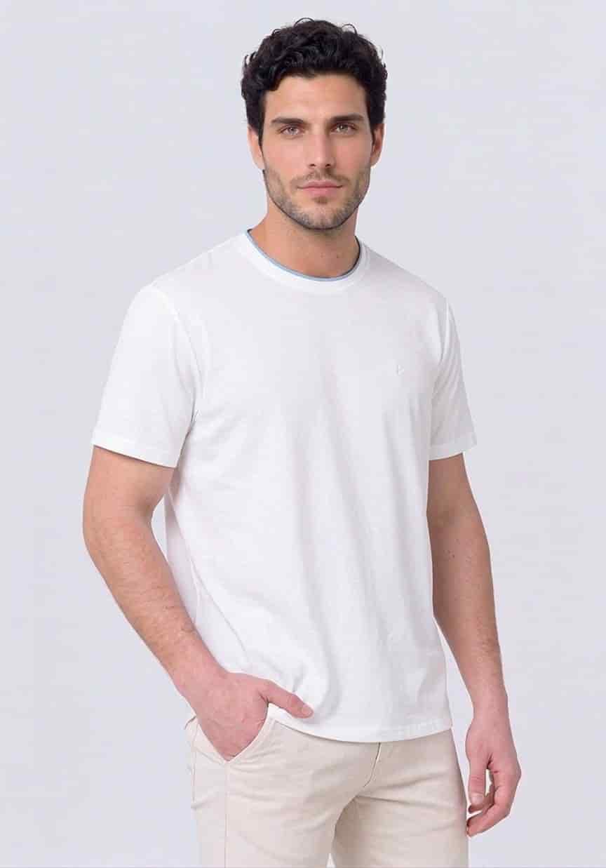 Camiseta cuello redondo en rib para hombre jon sonen 020425005 - miniatura 3