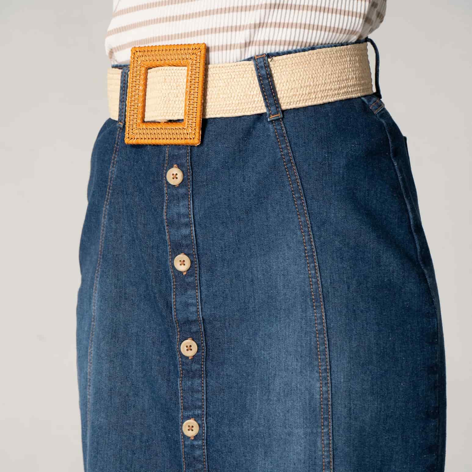 Falda Denim Larga Regular Charming - miniatura 5