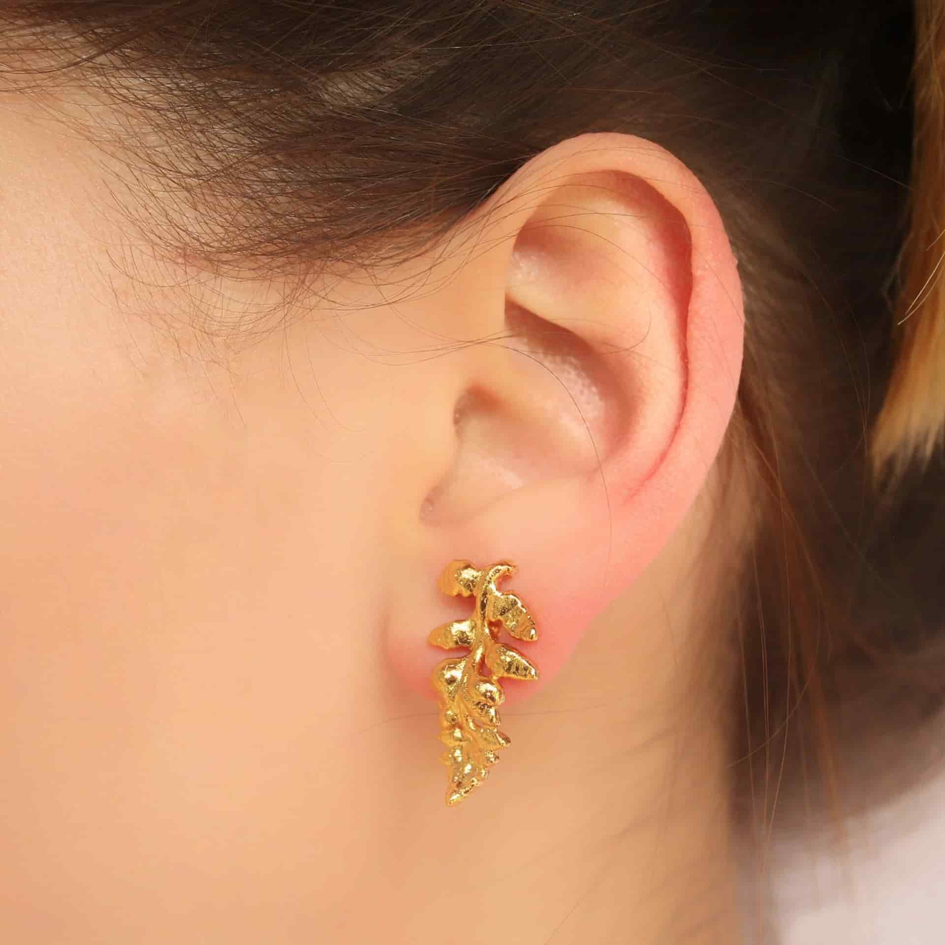 Aretes de helecho pequeño - miniatura 3