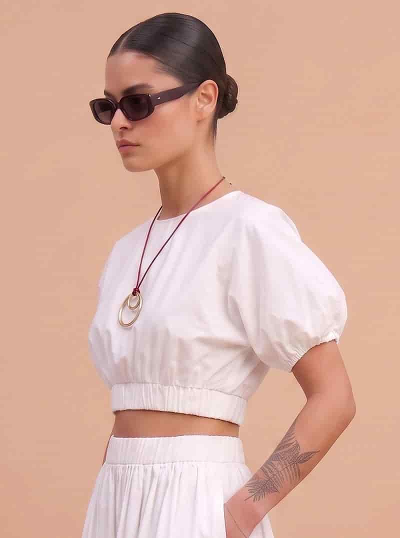 BLUSA GLOBO BLANCA - miniatura 2