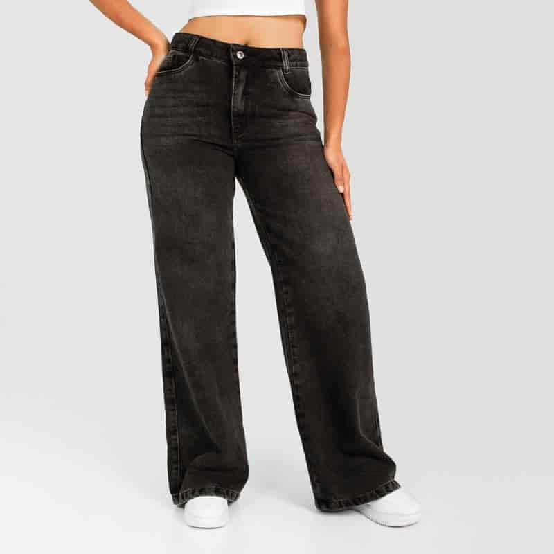 Jean Axspen Wide leg AX-2601 Gris - miniatura 1