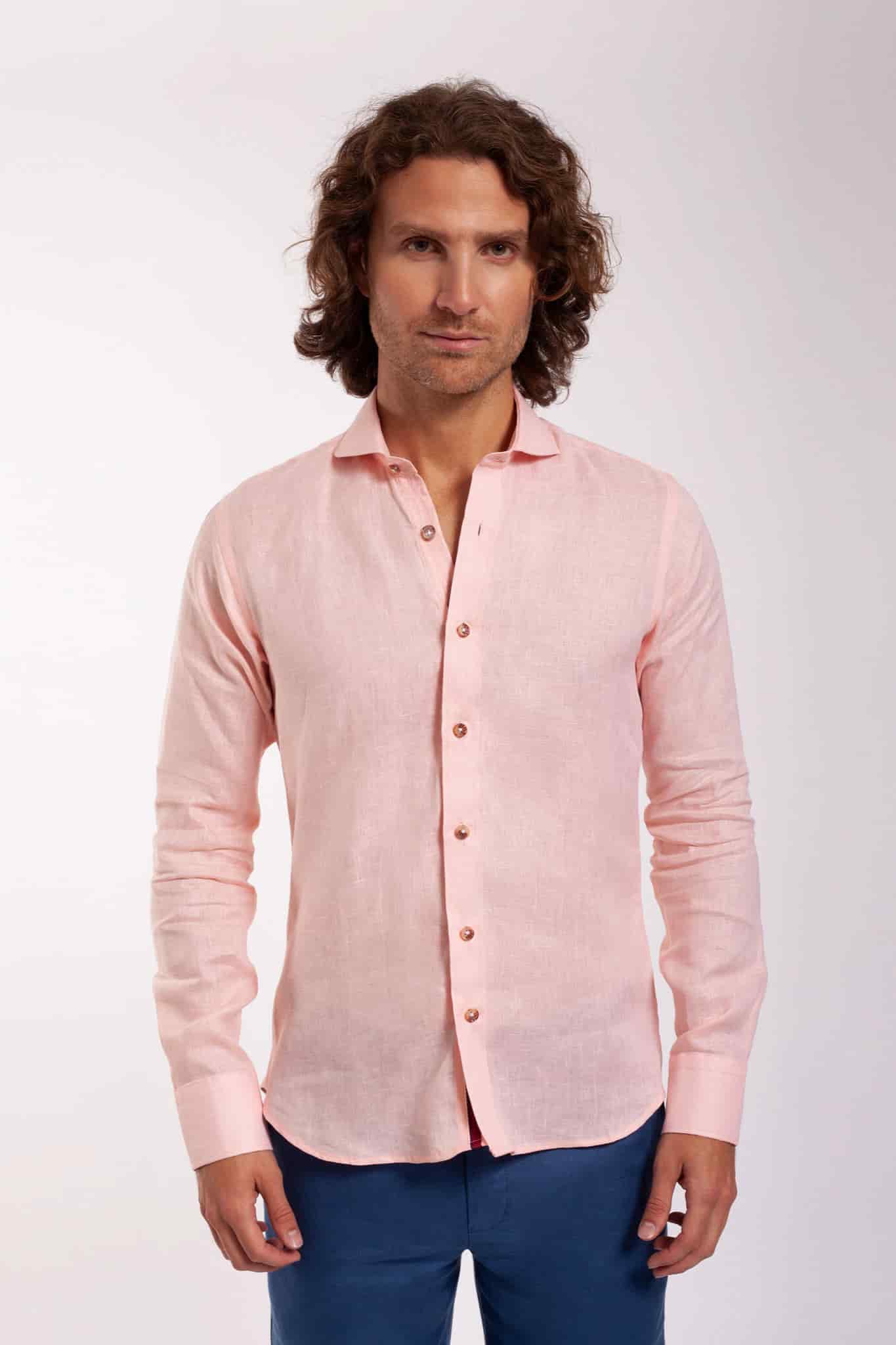 Camisas 100% Lino Cuello Francés - miniatura 4