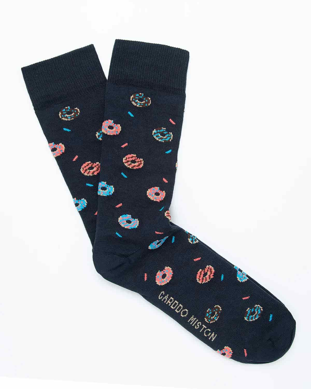 Medias Algodón Estampado Donuts - Fondo Azul - miniatura 3