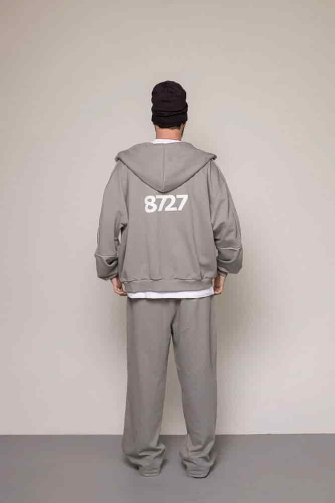SET HOODIE Y SUDADERA 87/27-GRIS - miniatura 4