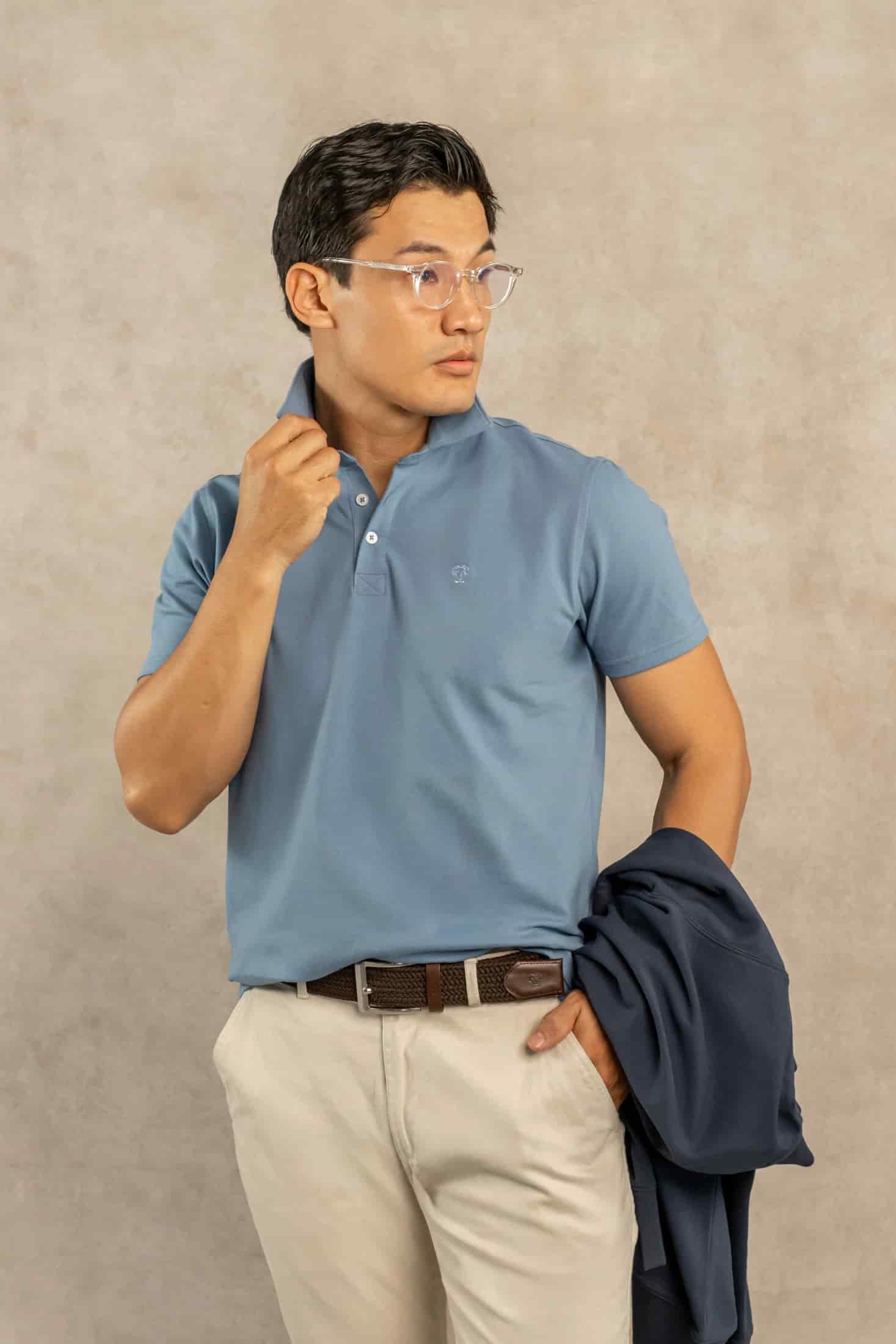 Polo Antimanchas Azul Chino - miniatura 1