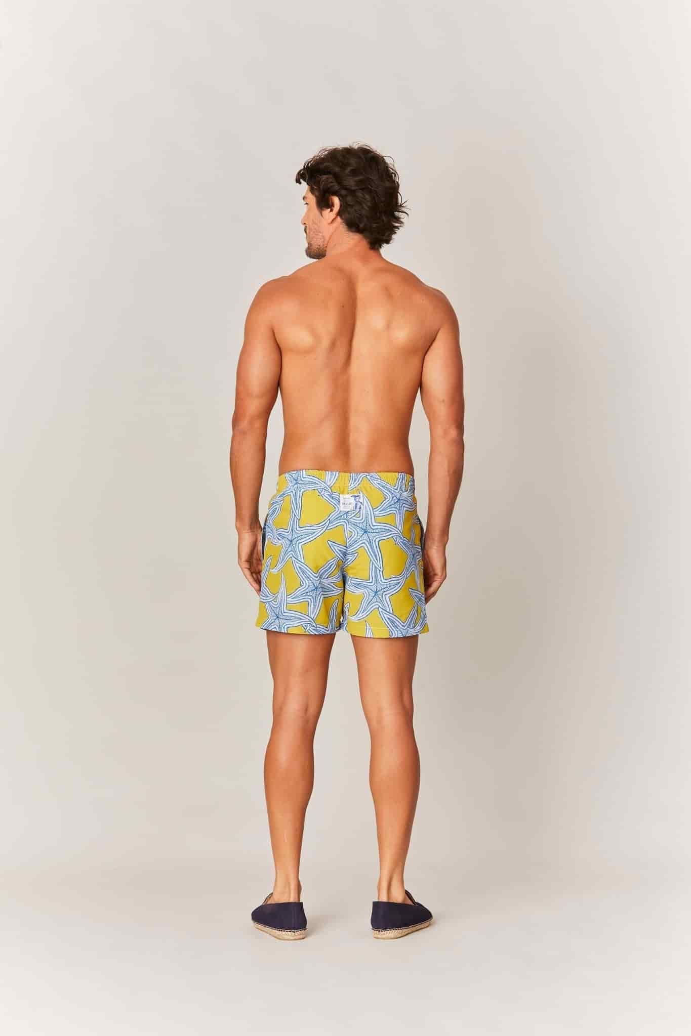 Men's star yellow swim trunk - miniatura 3