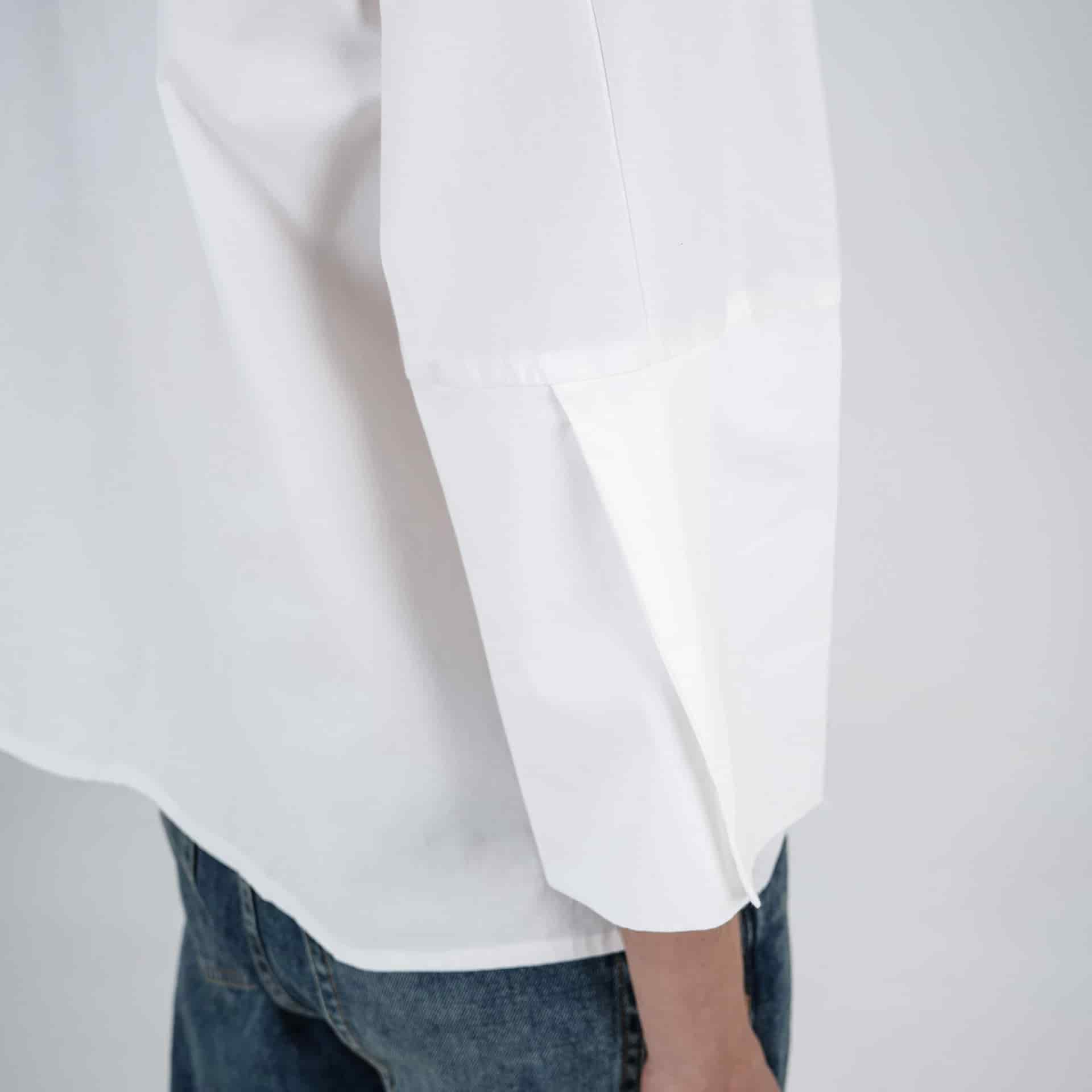 Blusa oversize abierta cuello camisero manga 3/4 - miniatura 4