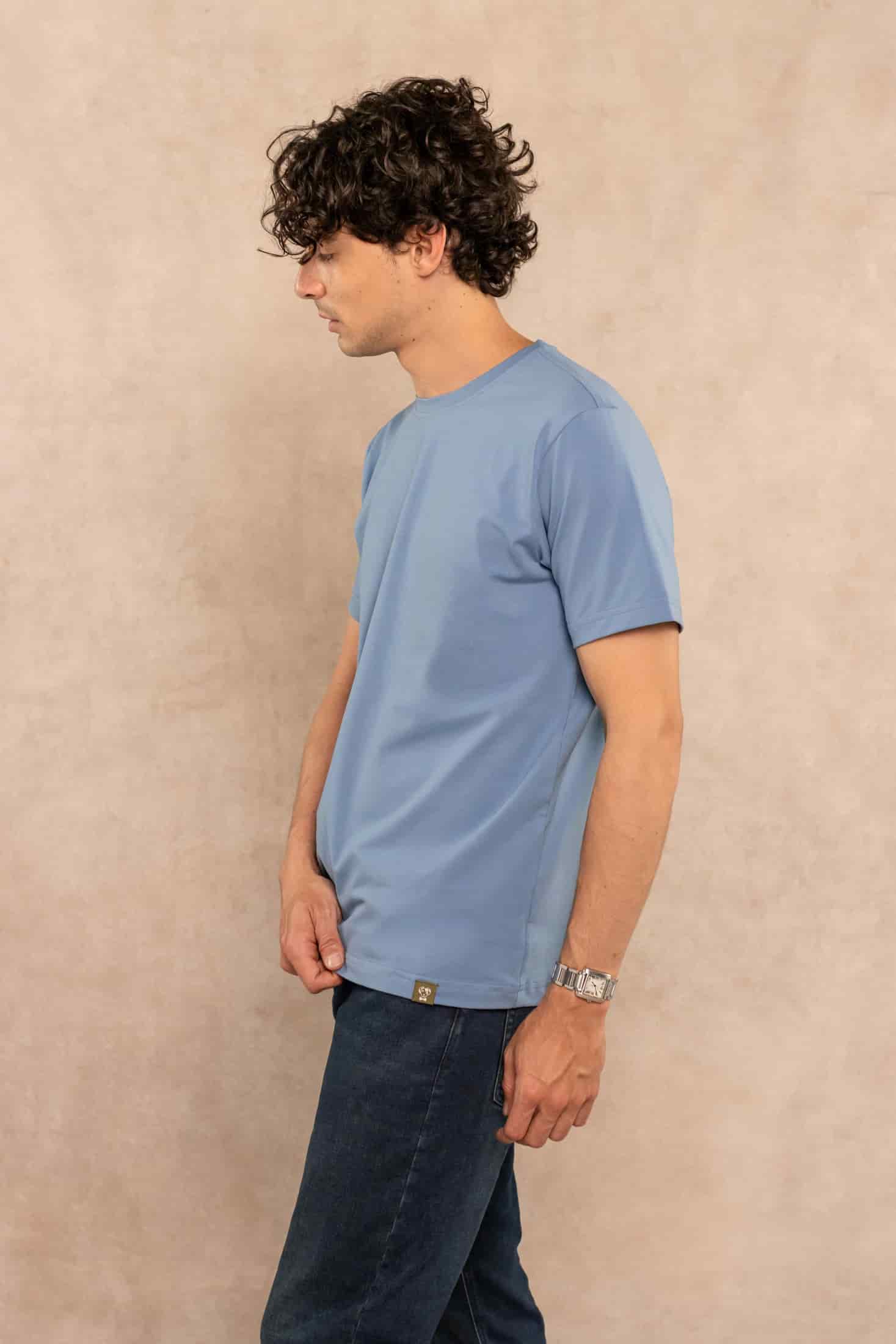 Camiseta Antimanchas Azul Chino - Talla Regular - miniatura 4