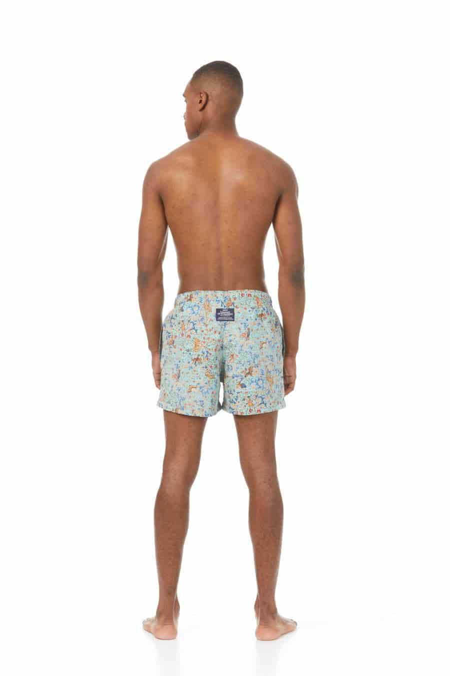 Men's swim trunk turquoise lorenzo - miniatura 9