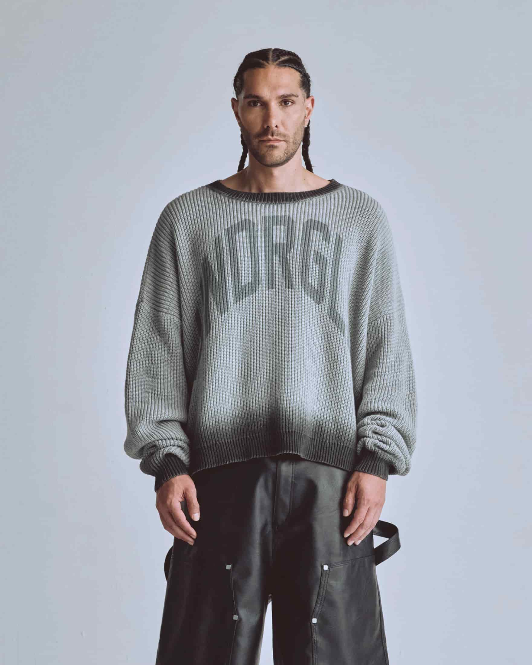 Basics Gradient Knit Crewneck Gradient Gray - miniatura 2