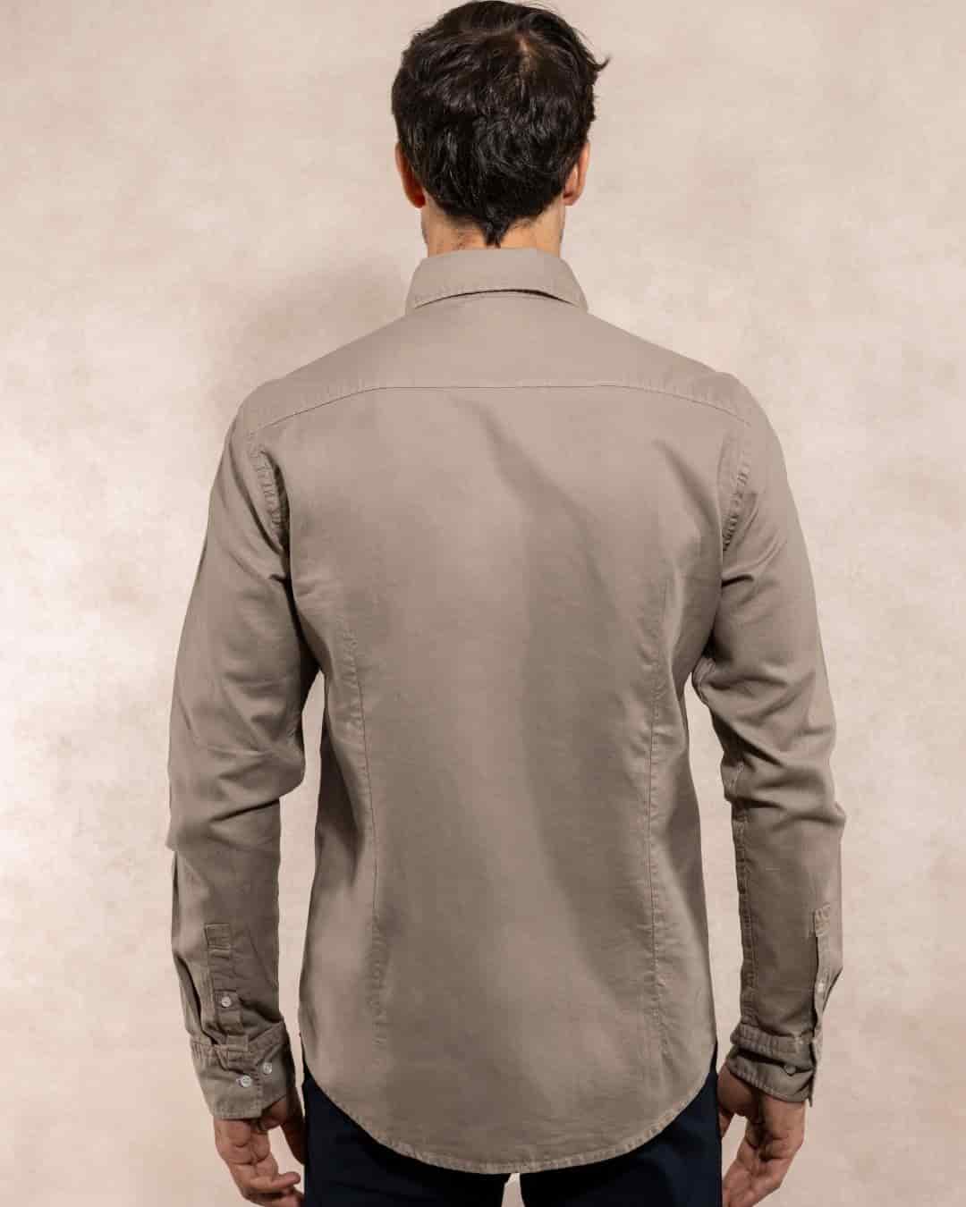 Camisa Antimanchas Oxford Gris - Talla Regular - miniatura 3