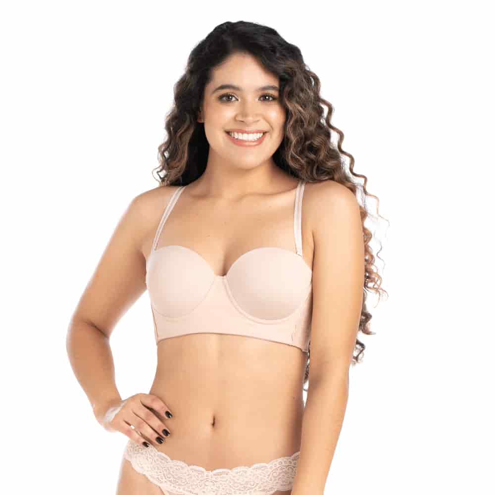 Brasier strapless liso de novia - miniatura 6
