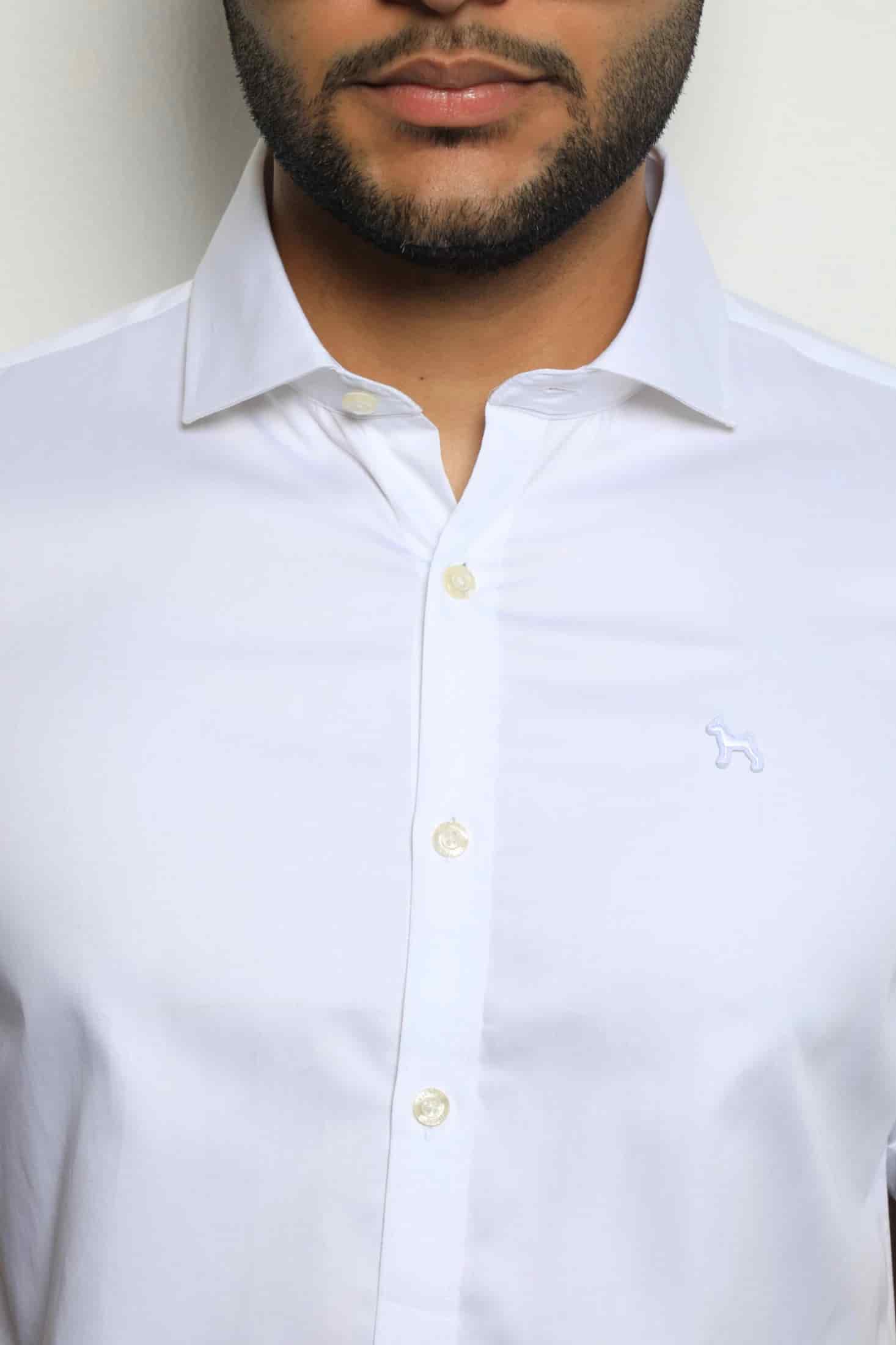 Camisa Manga Corta Blanco/Satin - miniatura 3