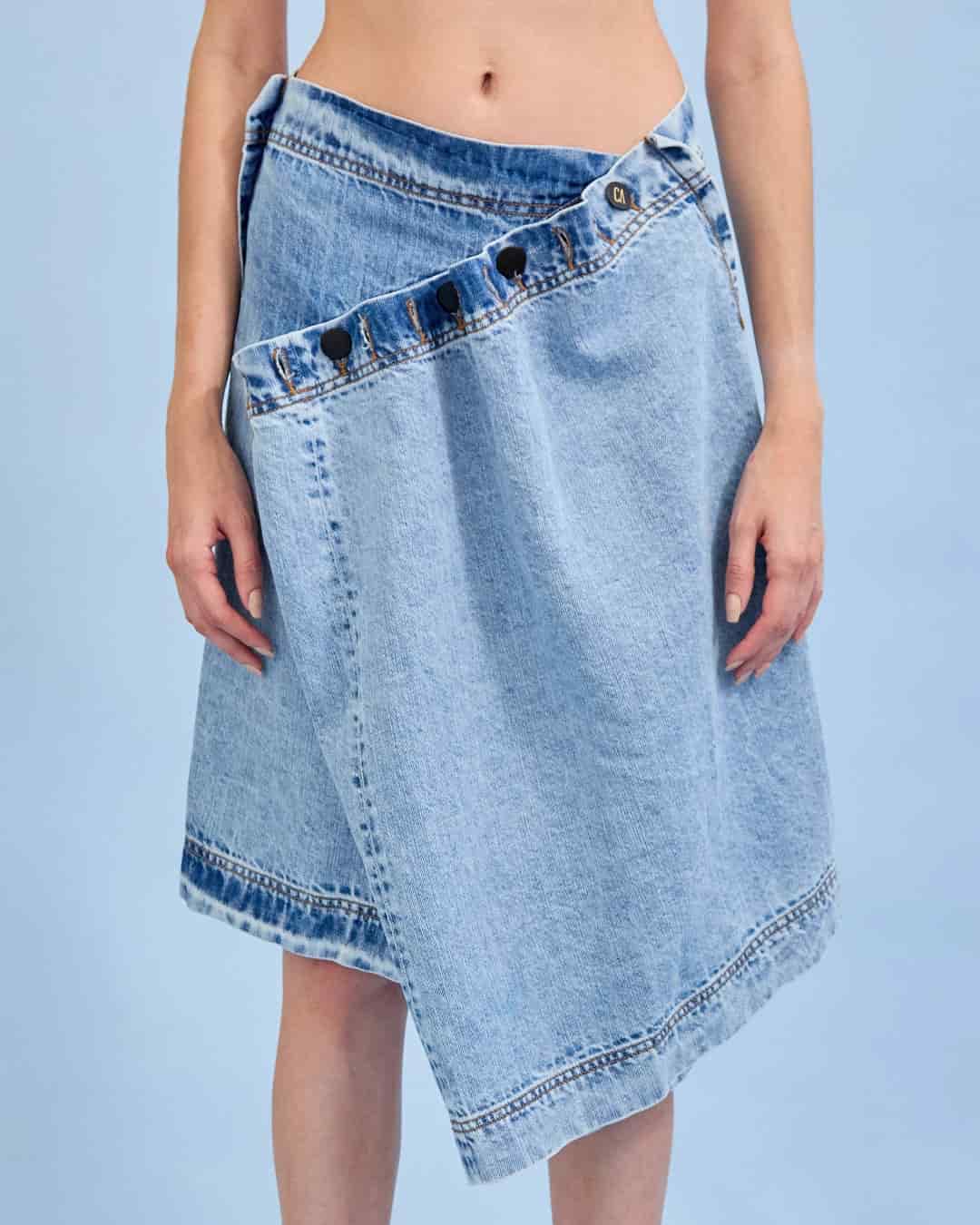 Falda CANELÓN AZUL FROSTED - miniatura 4