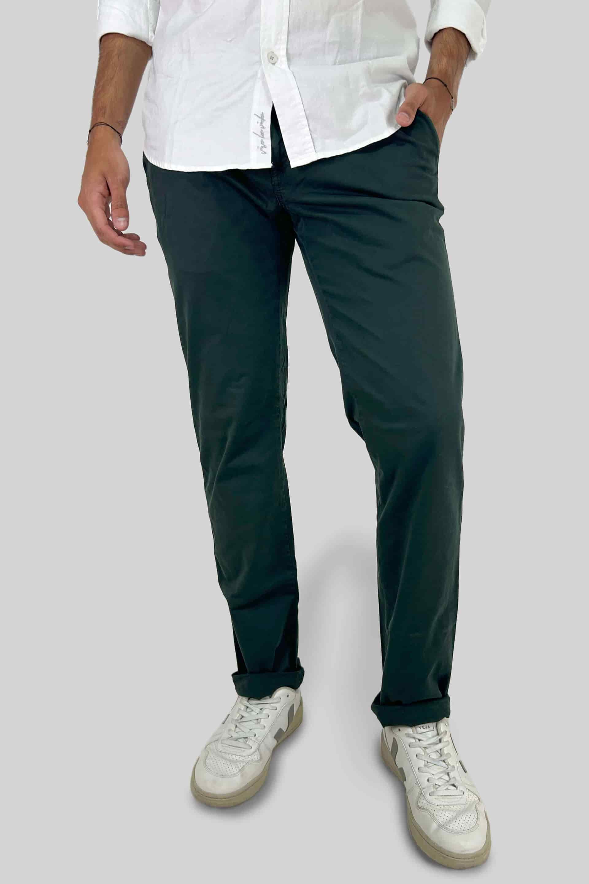PANTALON CHINO VERDE PETROLEO - miniatura 1