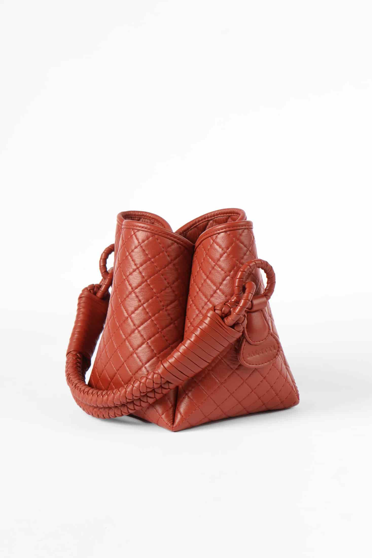 Tulip Mini Bucket Bag, Brick Red - miniatura 2