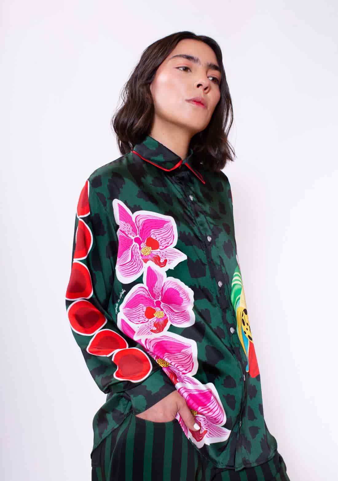 Camisa Manga Larga Unisex / Ilustración Dinastía Tropical - miniatura 5