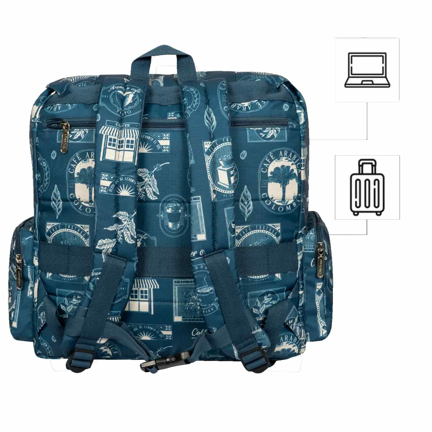Morral Mochilero Pequeno  ULTRA Estampado Cafetero Citybags Multicolor - miniatura 4