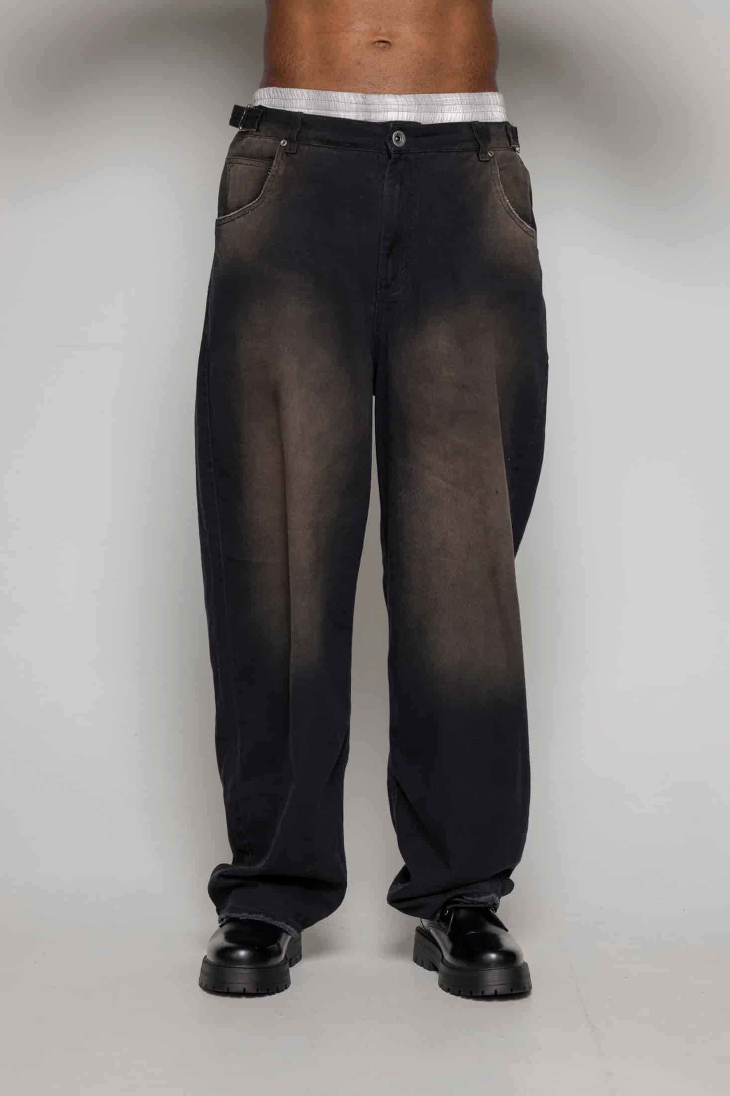 Baggy Courage Negro Desgastes - miniatura 1