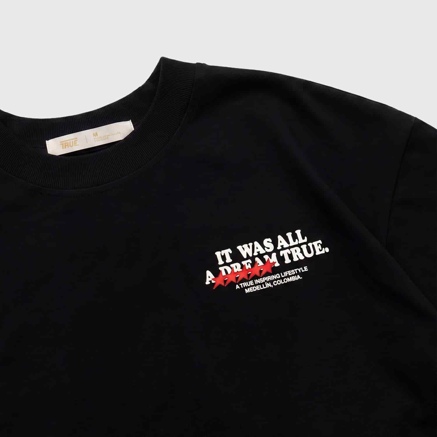Dream True Boxy T-Shirt - Black - miniatura 6