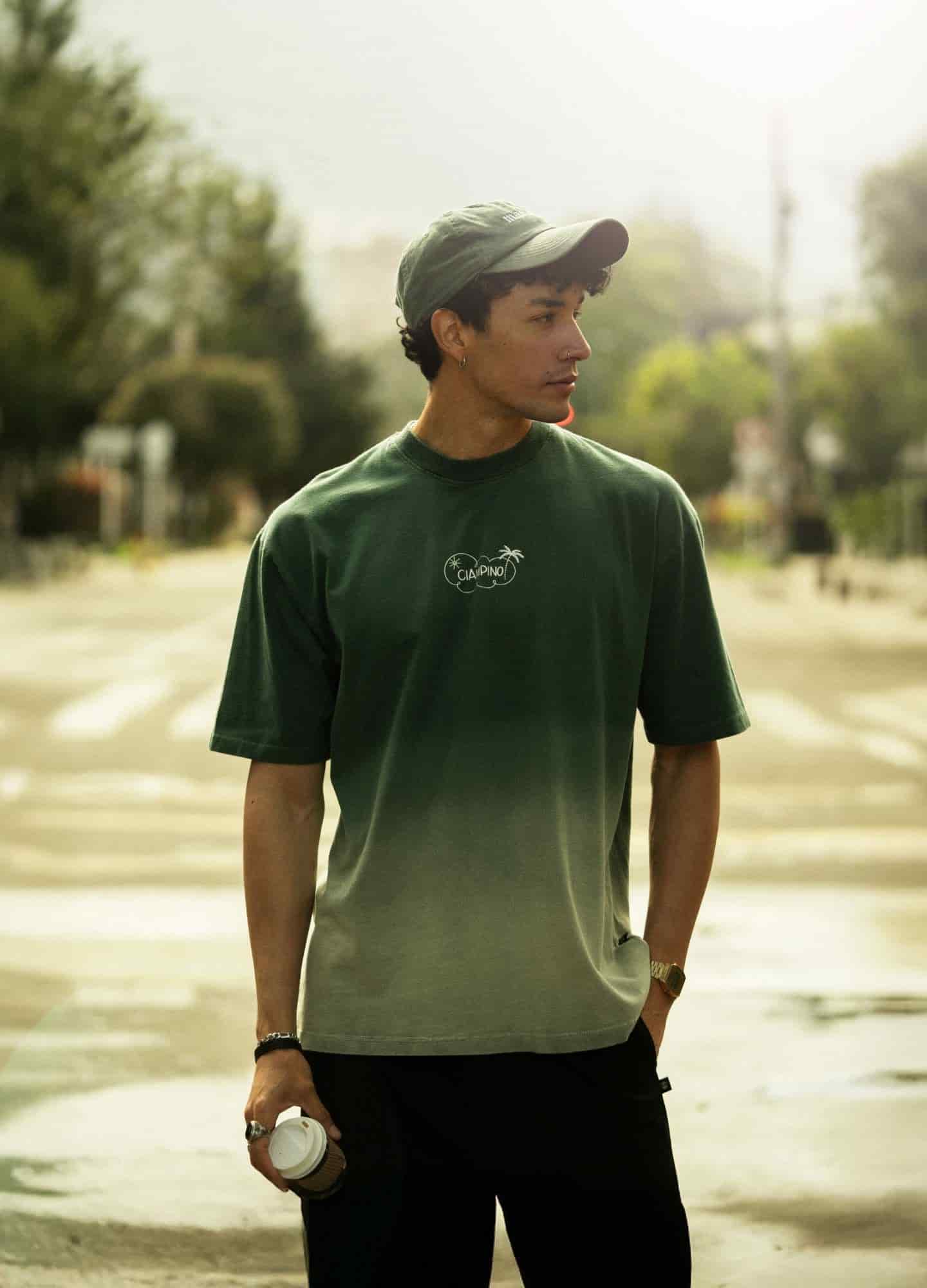 Mentally Not Here Boxy Fit - Verde Gradiente - miniatura 3