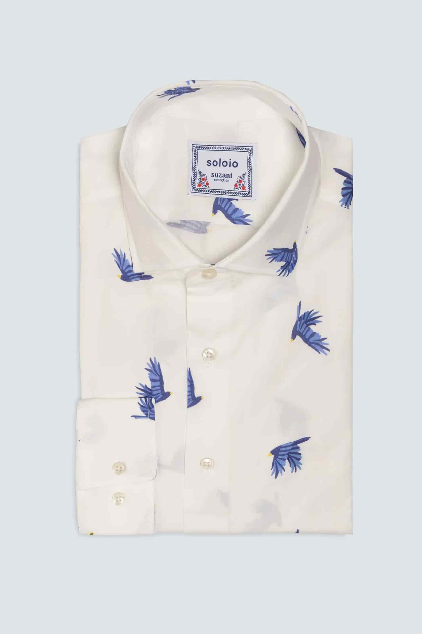 Men's cotton shirt white prosperita - miniatura 3