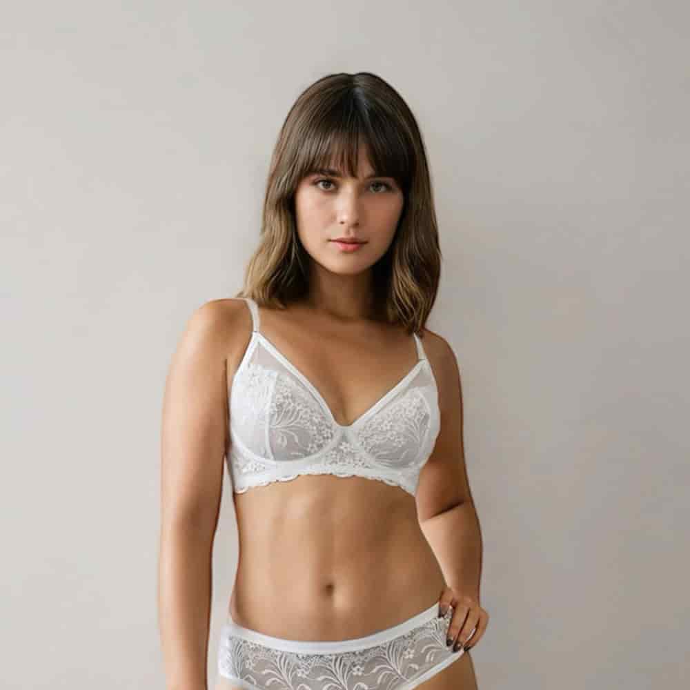 Bralette en Encaje y Tull Lujo Nocturno. - miniatura 1