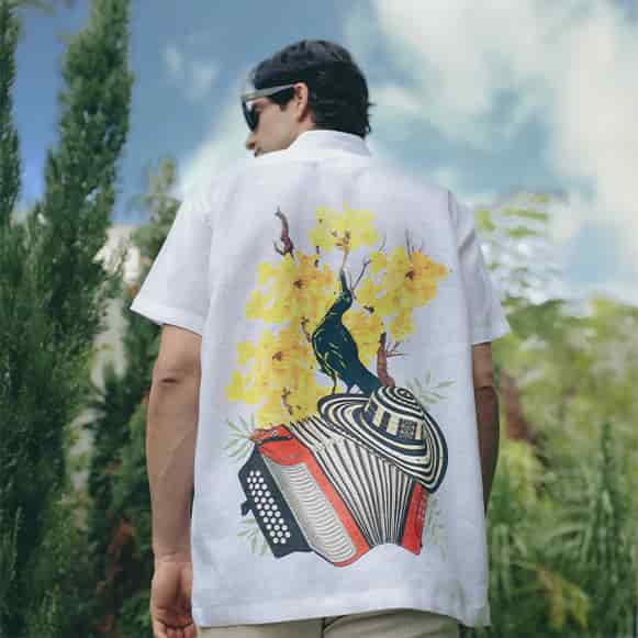 CAMISA MC 100% LINO ESTAMPADO VS HOMBRE - miniatura 4