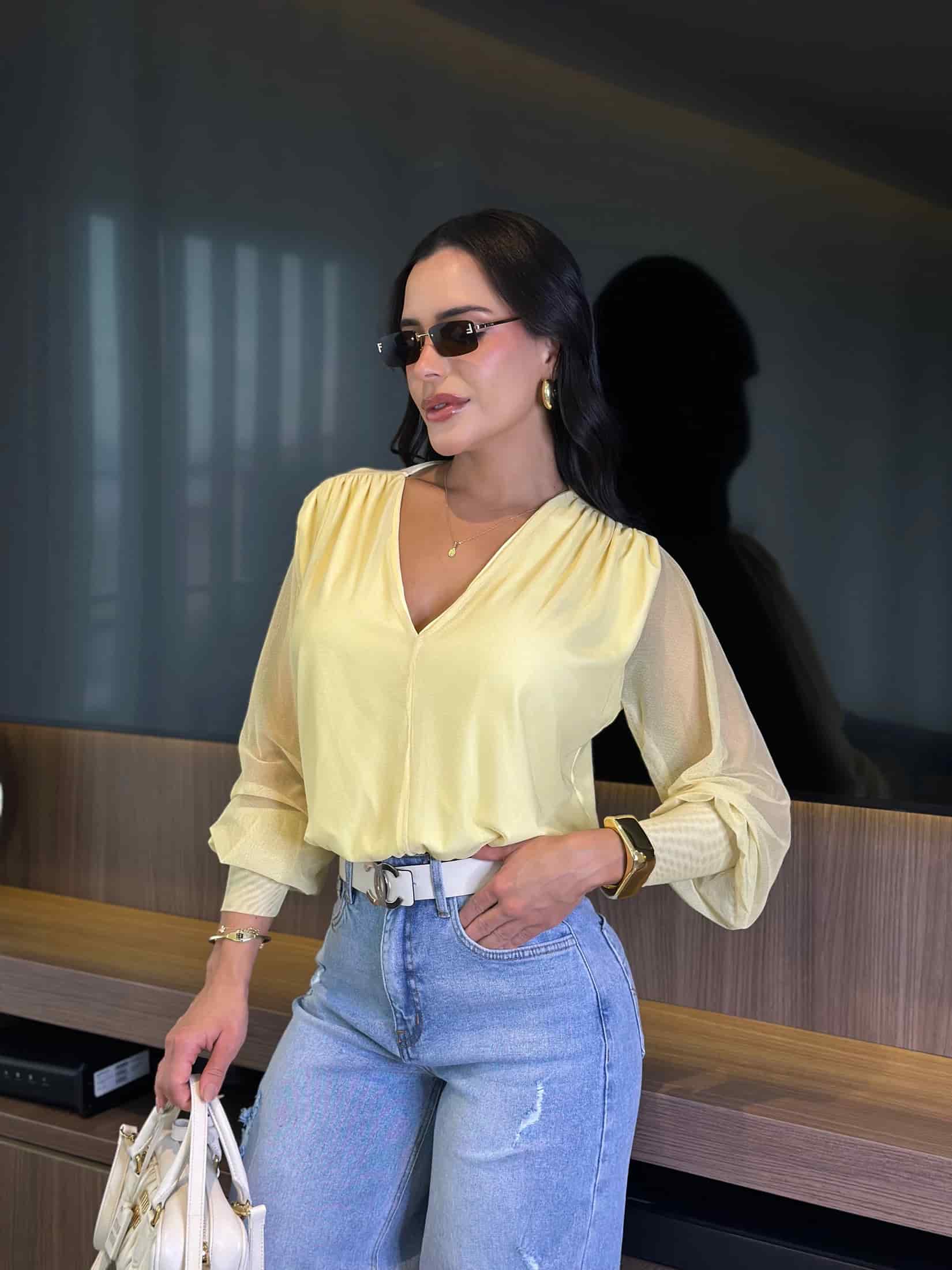 BLUSA BELEN AMARILLO - miniatura 1