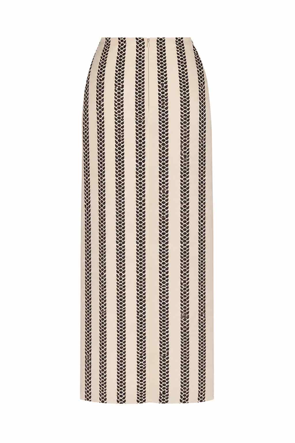 Amaime Crepe Viscose Skirt / B&b Exclusivo - miniatura 2